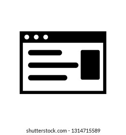 Browser tab icon , sign design.