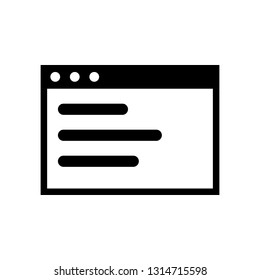 Browser tab icon , sign design.