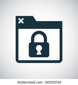 browser tab lock icon, on white background
