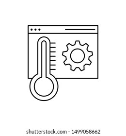 Browser temperature setting icon. Element of Internet in life icon