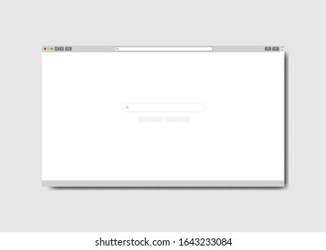 Browser template set in light theme for website, laptop and computer. Browser window concept for desktop, pad and smartphone. Mock up for show your website in internet with search tool