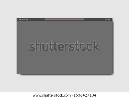 Browser template set in light theme for website, laptop and computer. Browser window concept for desktop, pad and smartphone. Mock up for show your website in internet