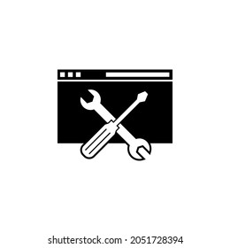 browser, tools icon in IT set