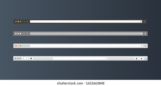 Browser top bar template, illustraion, vector