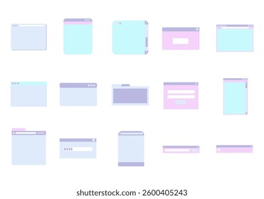 Browser UI Design Element Set
