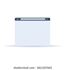 Browser ui Symbol. Cartoon des Browsers ui Vektorsymbol für Webdesign einzeln auf weißem Hintergrund