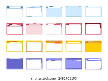 Browser UI Illustration Element Set