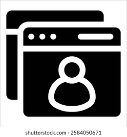 Browser User Icon Element For Design