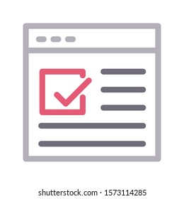 browser vector color line icon 