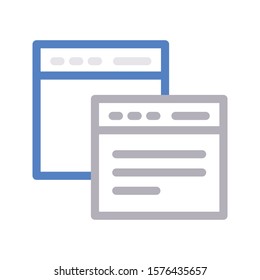 browser vector color line  icon 