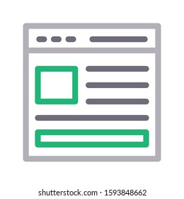 browser vector color line icon 