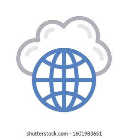 browser vector color line icon 
