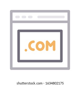 browser vector color line icon