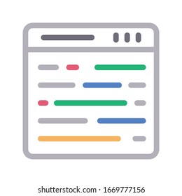browser vector color line icon 