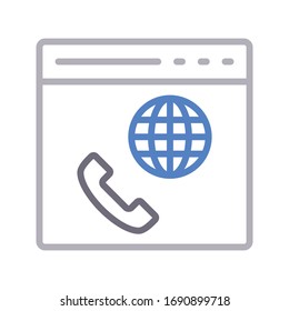 Farbzeilensymbol für die Browser-Vektorillustration 