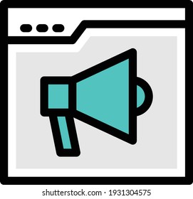 browser vector colour line icon