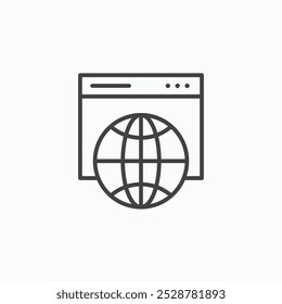 Browser vector flat icon set.eps