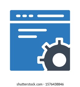 browser vector glyph color  icon 