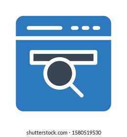 browser vector glyph color icon 