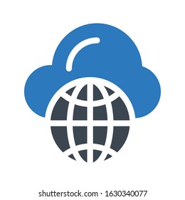 browser vector glyph color icon 