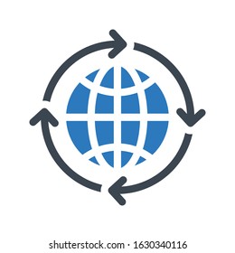 browser vector glyph color icon 