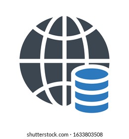 browser vector glyph color icon 