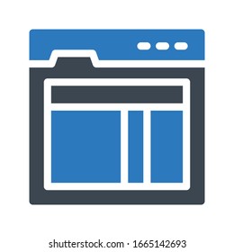 Farbsymbol der Browser-Vektorillustration 