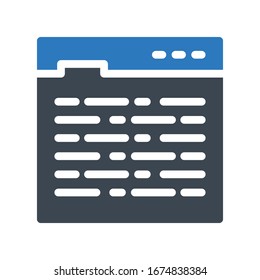 browser vector glyph color icon 