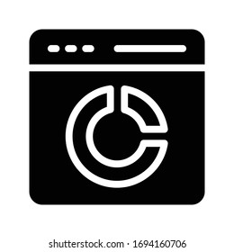browser vector glyph color icon 