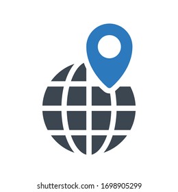 browser vector glyph color icon 