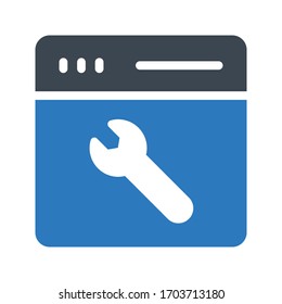 browser vector  glyph color icon 