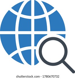 browser vector glyph color icon 