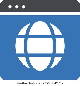 browser vector glyph color icon