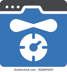 icono de color de glifo vector de explorador