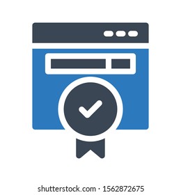 browser vector glyph colour icon 