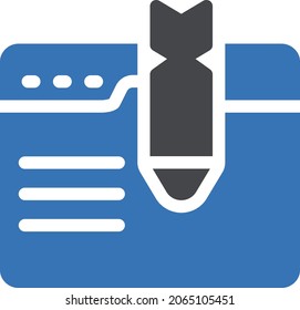 browser vector glyph colour icon