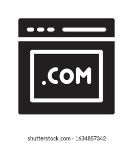 browser vector glyph flat icon 