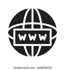 browser vector glyph flat icon 