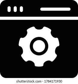 icono plano de glifo vector de navegador 