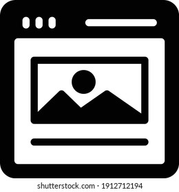 browser vector glyph flat icon