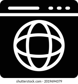 browser vector glyph flat icon