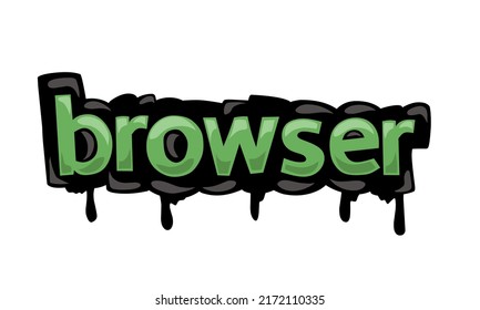 BROWSER vector graffiti writing on white background