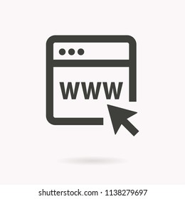 Browser vector icon. Black illustration isolated for graphic and web design.