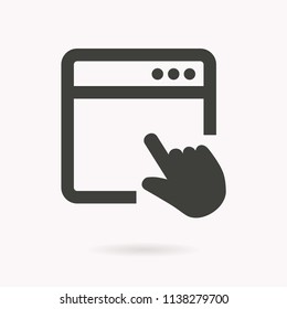 Browser vector icon. Black illustration isolated for graphic and web design.