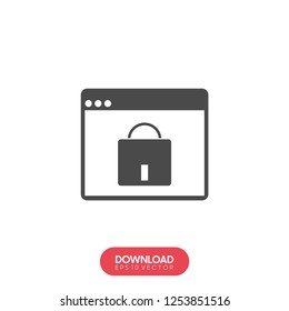 Browser vector icon. Black illustration isolated on white background for graphic and web design.