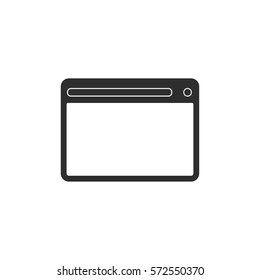 Browser vector icon. Black illustration isolated on white background for graphic and web design.