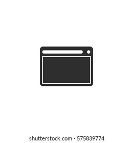 Browser vector icon. Black illustration isolated on white background for graphic and web design.