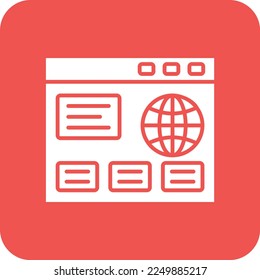 Browser vector icon. Can be used for printing, mobile and web applications.