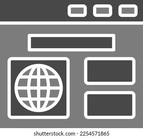 Browser vector icon. Can be used for printing, mobile and web applications.