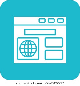 Browser vector icon. Can be used for printing, mobile and web applications.